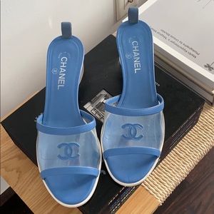 Chanel PVC mules